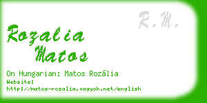 rozalia matos business card