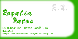 rozalia matos business card